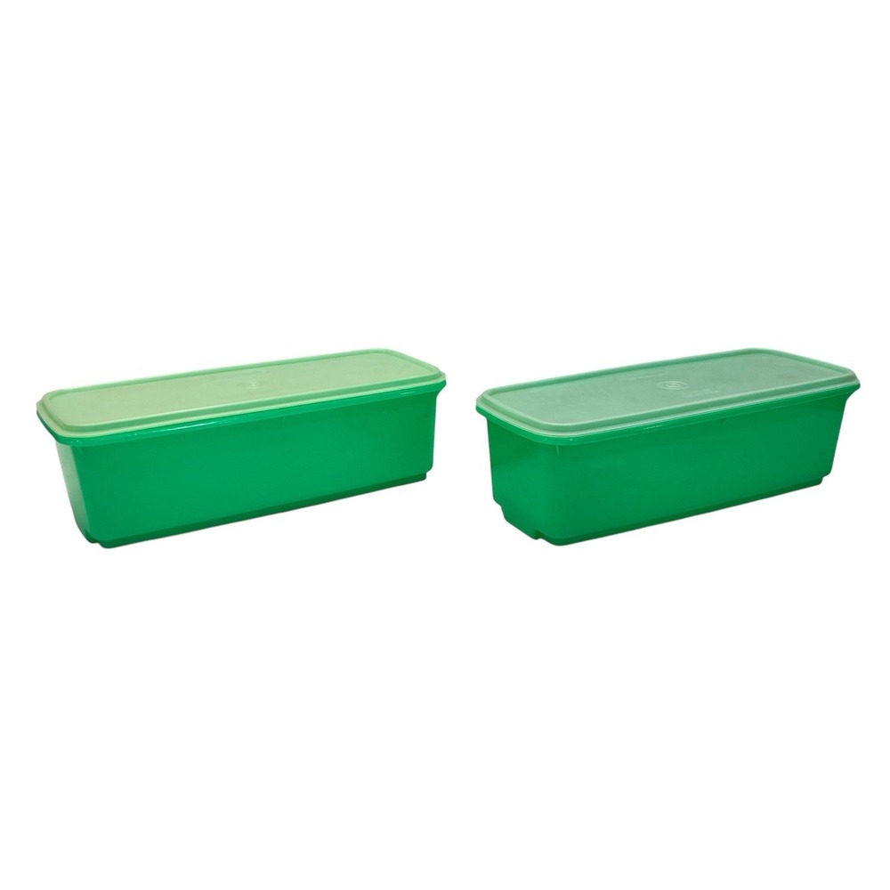 2 Vintage Tupperware Veggie Easy Crisper Jadeite Green Celery & Insert #782 VTG